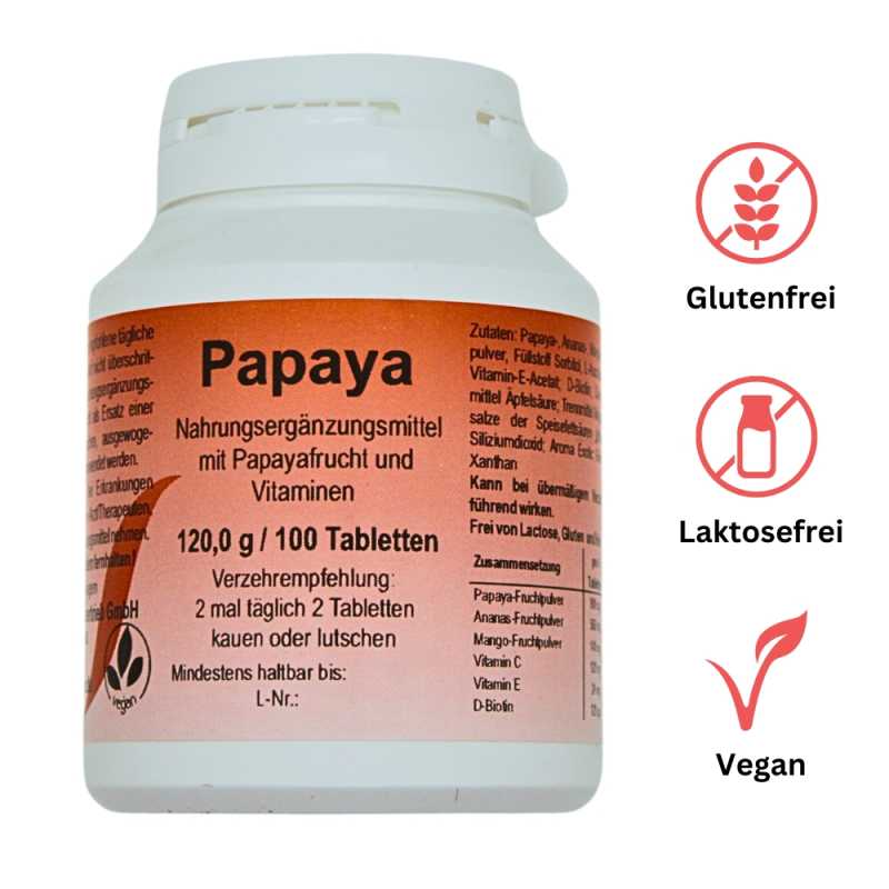 Papaya Kautabletten – Verdauung & Energiestoffwechsel